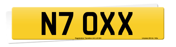 Registration number N7 OXX